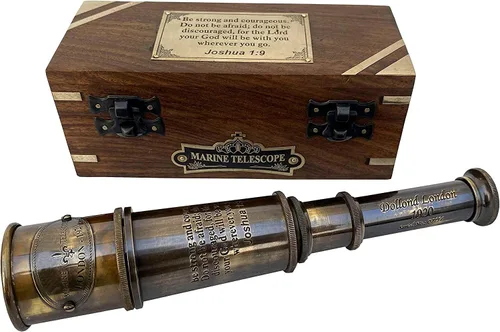 Miniatura 8 de Compass with Stamped Wooden Case