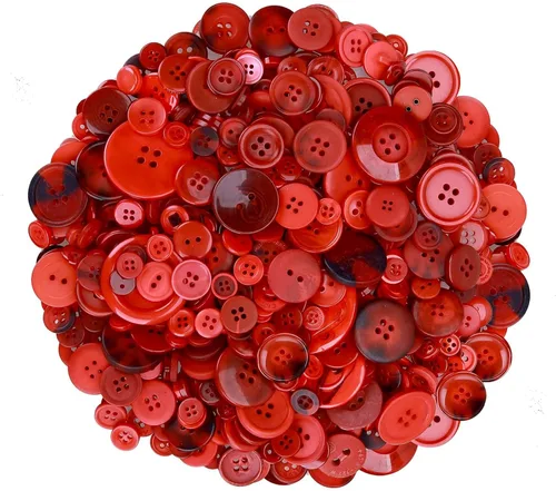 Miniatura 11 de Greentime 350-400 PCS Botones de Resina de Navidad Botones Surtidos de 2 y 4 Agujeros Redondos para Manualidades para Decoraciones de Fiestas