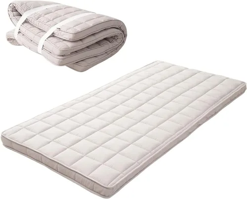 Miniatura 13 de EMOOR Colchón de futón japonés de triple pliegue Machi con protector de colchón S-Twin gris, fuelle plegable, almacenable, lavable, para dormir