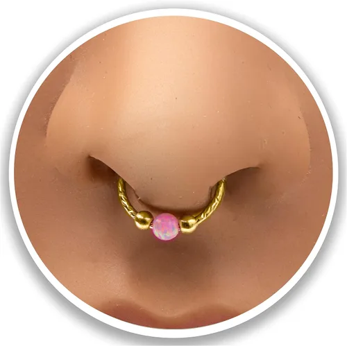 Miniatura 38 de Fake Opal Septum Rings