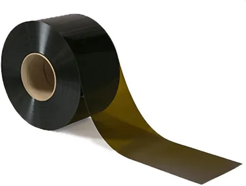 Miniatura 4 de Rollo a granel de cortina de tiras de PVC para puerta estándar, liso, transparente, tamaño 15 cm de ancho x 0,15 cm de grosor, aprobado para Claro