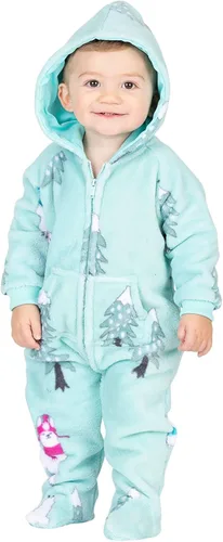 Miniatura 6 de Footed Pajamas - Enterizo con capucha a juego para la familia Suéteres de una pieza para niños, niñas, hombres, mujeres y mascotas, unisex, Candy