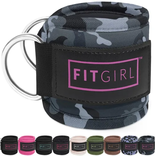 Miniatura 12 de FITGIRL Correa de tobillo para máquina de cable, acolchado de alta calidad y comodidad para máquinas de ejercicio con cable, accesorio de ejercicio