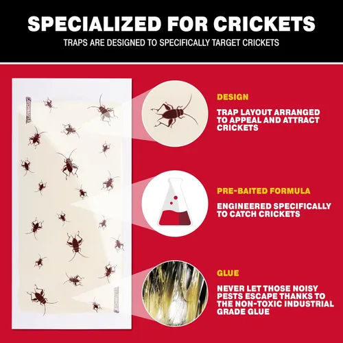 Miniatura 3 de Catchmaster Cricket XL Tablas de Pegamento Gigantes Paquete de 6, Atrapador de Insectos Adhesivo Trampas para Grillos Interior, Trampa Pegajosa