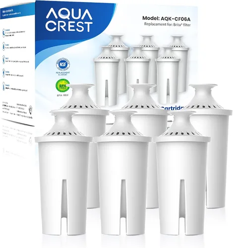 Miniatura 13 de AQUA CREST Filtro de agua alcalina, diseñado para jarras y dispensadores Brita®, para uso diario, UltraMax, Metro+, XL y más, certificado NSF, 2
