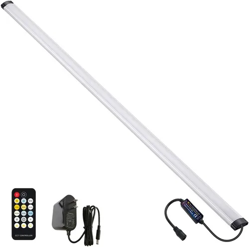 Miniatura 9 de Iluminación regulable debajo del gabinete, barra de luz LED que cambia de temperatura de color, luz diurna a luz blanca cálida, lámpara de control