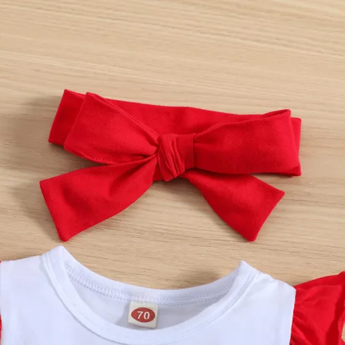 Miniatura 3 de BOUTIKOME Traje de Navidad para bebé niña disfraz de Papá Noel y princesa con volantes y manga larga para recién nacido