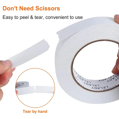 Miniatura 4 de Cinta adhesiva de doble cara de 1 pulgada x 40 yardas, 2 rollos de cinta adhesiva de doble cara, cinta adhesiva de doble cara, para artes