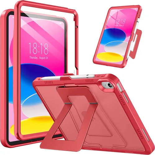 Miniatura 20 de DTTO Funda para iPad (A16) 11ª generación de 11 pulgadas 2025, funda para iPad de 10ª generación, soporte ajustable para vertical/paisaje, protector