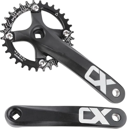 Juego de bielas cónicos cuadrados MTB, bielas de una sola velocidad para bicicleta de montaña, juego de brazo de manivela de bicicleta 6.693 in
