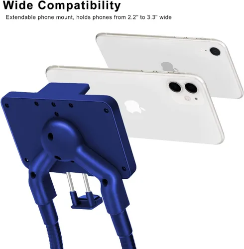 Miniatura 3 de B-Land Soporte para teléfono celular, soporte universal para teléfono móvil, soporte perezoso, soporte de montaje flexible de bricolaje con Azul