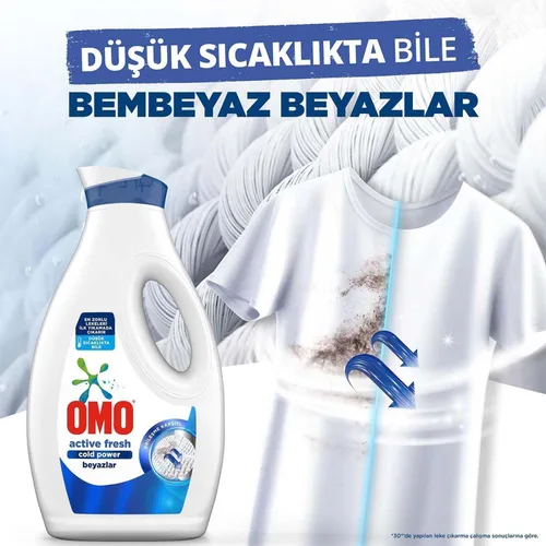 Miniatura 4 de Omo Detergente fresco activo líquido blanco 1690mL