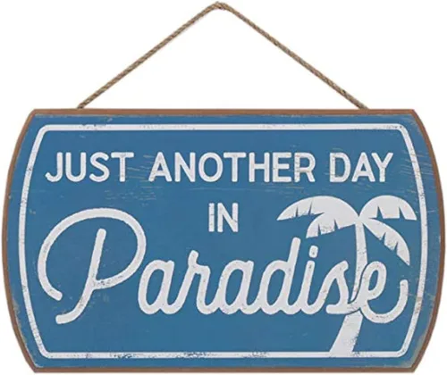 Miniatura 9 de Decoración de pared de madera colgante con texto en inglés «Love You to the Beach and Back», bonito cartel para dormitorio, sala de estar u oficina