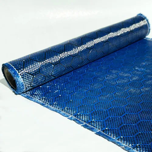 Miniatura 2 de 12 pulgadas x 5 pies - Tejido de colmena - Tela de aramida de fibra de carbono - Azul - 3K - 8.47 oz/metro - Tejido de colmena de 12 pulgadas