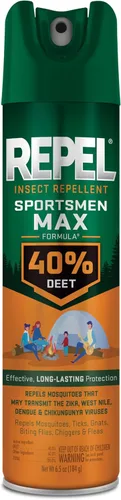 Miniatura 17 de Repel Repelente de insectos Sportsmen Max Formula Spray Pump 40% DEET, 6 onzas, paquete de 12, amarillo, 72.0 onzas líquidas