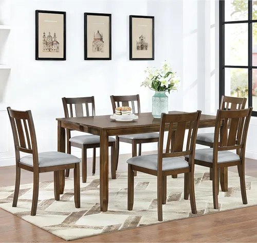 Miniatura 27 de LUMISOL Juego de mesa de comedor de 5 piezas con 4 sillas, juego de mesa de cocina de granja para lugares pequeños, cocina, comedor, negro y roble