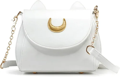 Oct17 Moon Luna Design Monedero Kitty Cat Satchel bolso de hombro diseñador mujeres bolso Tote PU cuero Sailer Style