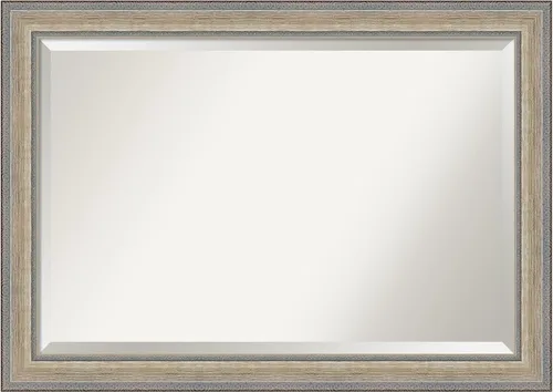 Miniatura 10 de Amanti Art Espejo de baño de madera, espejo de pared plateado champán Fleur para usar como espejo de tocador de baño sobre fregadero