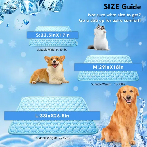 Miniatura 7 de Arc-Chill - Tapete refrescante para perros (Q-Max> 0.45), antideslizante y lavable para mascotas, cama de enfriamiento automático de verano