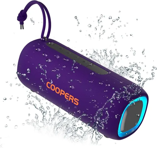 Miniatura 7 de Altavoz Bluetooth portátil, altavoz Bluetooth inalámbrico con sonido estéreo claro y fuerte, altavoces impermeables IPX5 con luces RGB, BT5.3, largo