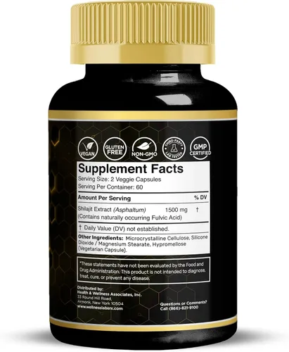Miniatura 3 de Shilajit del Himalaya para hombres, extracto de shilajit de 1500 mg por porción, shilajeet puro para mujeres con ácido fúlvico de origen natural