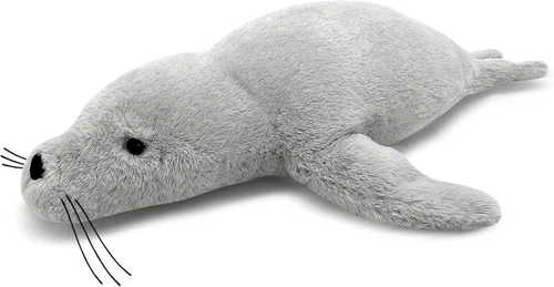 CSVBTRF Animales de peluche con peso, 2 libras, 23 pulgadas, regalo de peluche de foca para niños - Animales de peluche de foca gris para abrazar