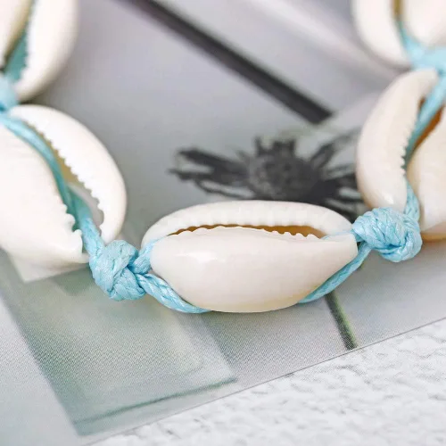 Miniatura 5 de Aluinn Juego de tobilleras de concha con capas de tortuga bohemia, pulseras de tobillo plateadas, cadena de pie de playa, accesorios de joyería