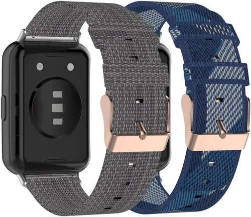 Miniatura 9 de Senter Correas de repuesto de nailon suave de liberación rápida para Huawei Watch Fit 2 Smart Watch Amarillo