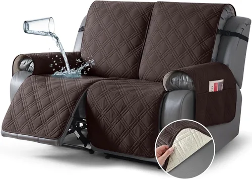 Miniatura 48 de TAOCOCO Fundas para Sillón de Dos Plazas Reclinable 100% Impermeables, Fundas Divididas para Loveseat Reclinable, Funda Antideslizante para Sofá