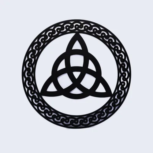 Miniatura 3 de Exclusively Irish Trinity Knot - Colgante de pared de forma redonda (latón antiguo)