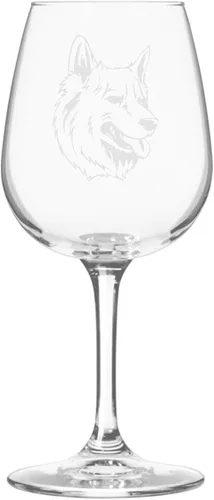 Miniatura 19 de Copa de vino de 12.75 onzas con diseño de perro grabado