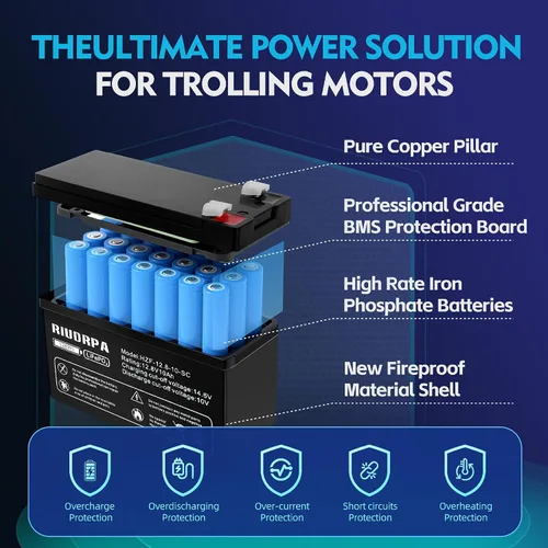 Miniatura 3 de Batería de litio LiFePO4 de 12 V, grupo 24 de ciclo profundo marino, batería para carrito de golf, para vehículos recreativos, automóvil, sistema