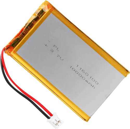 Miniatura 24 de Batería Lipo de 3.7V 1000mAh 102050 Batería recargable de polímero de litio con conector JST PH2.0.000 in para altavoz Bluetooth, GPS, reloj