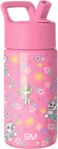 Miniatura 65 de Simple Modern Botella de agua para niños con tapa con pajilla, vaso aislado de acero inoxidable de 14 onzas para niños y a prueba de derrames
