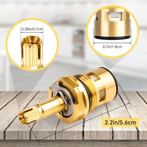 Miniatura 5 de Paquete de 2 cartuchos de grifo para grifo estándar americano 994053-0070a o 994053-0070a/H Cartucho de válvula de repuesto para grifo de baño