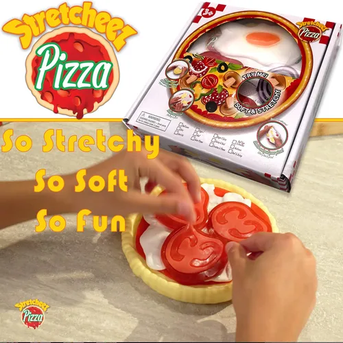 Miniatura 2 de Stretcheez Pizza – Comida de juego para niños – Alimentos y coberturas elásticos – Mezcla y combina – Colecciónalos todos – Funciona con cocinas