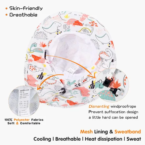 Miniatura 25 de Sombrero de sol para bebé, sombreros de protección solar para niños pequeños, UPF 50+, gorra de playa de verano al aire libre para niños y niñas