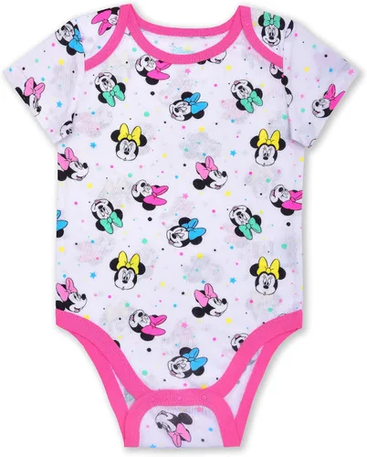 Miniatura 8 de Disney Paquete de 4 unidades de Minnie Mouse de manga corta para bebé paquete de enredadera para niñas