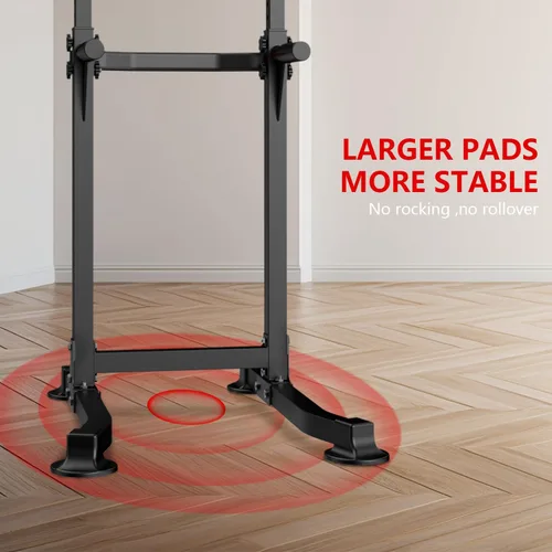 Miniatura 3 de ZENOVA Pull Up Bar Dip Bar Squat Rack Workout Dip Station Height Adjustable Free Standing Chin Up Bar Negro