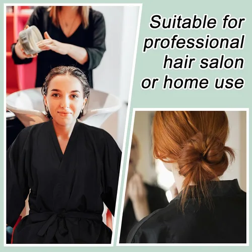 Miniatura 3 de Toulite 6 Pieces Salon Robes Smock for Clients Haircut Cape Hair Salon Client Gown Cape for Women,40 Inches Long