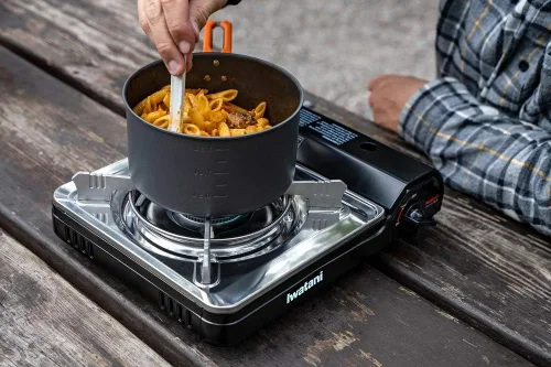 Miniatura 4 de Estufa de camping Iwatani Cassette Feu Butano VA-30, una, NEGRO