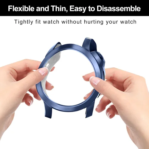 Miniatura 5 de Funda compatible con Garmin Fenix 7/Fenix 7 Solar/Fenix 7 Sapphire Solar Smart Watch, TPU resistente a los arañazos (no compatible con Fenix 7S/7X)