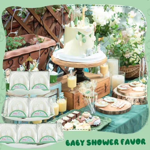 Miniatura 5 de AIXIANG Kit de 24 regalos para baby shower, jabón perfumado hecho a mano para pies de bebé