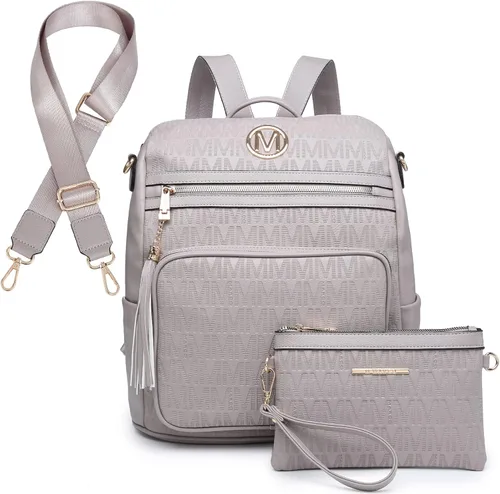 MKP COLLECTION Mochila de moda para mujer, bolsa convertible grande para mujer, mochila de viaje, bolsa de hombro, bolsa de mano con borla, 2