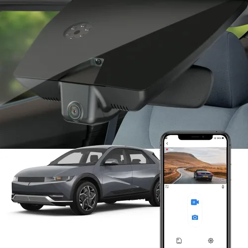 Miniatura 8 de Fitcamx Cámara de tablero delantera 2K y trasera 1080P para Hyundai IONIQ 5 2022-2024 (6 ventilaciones) SE Standard Range SEL Limited, aspecto OEM