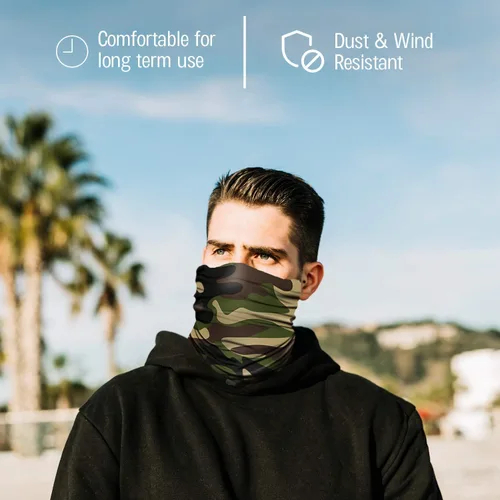 Miniatura 4 de Máscara facial cuello polaina bandana protección contra viento sol polvo