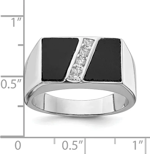 Miniatura 3 de ICE CARATS Anillo de plata de ley 925 para hombre, circonita cúbica, circonita cúbica, piedras preciosas para hombre, joyería fina para papá