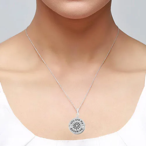 Miniatura 4 de LeCalla Collar con colgante de inspiración de plata de ley con cadena de cable para mujeres y adolescentes
