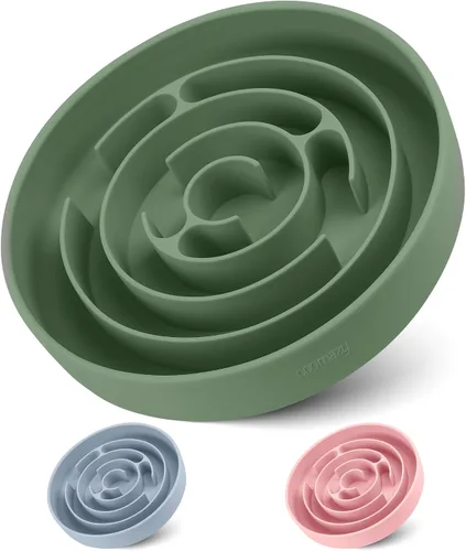 Miniatura 8 de Coomazy Cuencos de Alimentación Lenta para Perros, Cuenco de Silicona para Perros con Ventosas, Alimentador Lento y Diseño Antideslizante, Reductor
