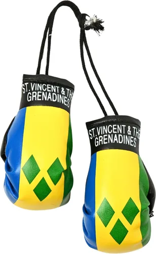 Miniatura 9 de SandT Collection Guantes de boxeo pequeños con bandera del país - Guantes de boxeo para colgar